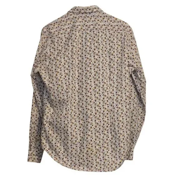 ZARA Man Slim Fit Floral Button Down Shirt Long Sleeve Casual Boho Print Size L - Picture 2 of 5